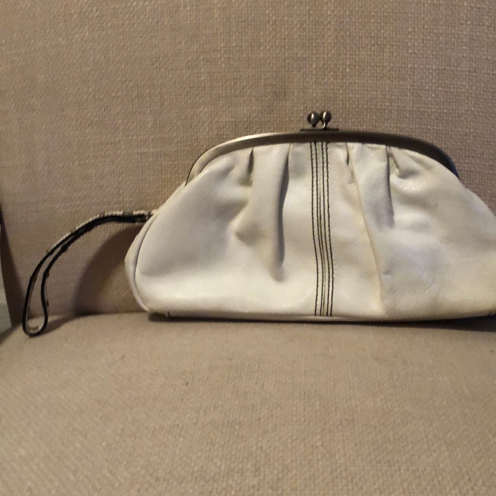 Off white with contrasting stitching